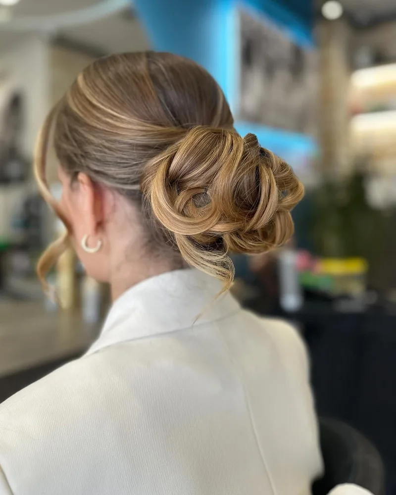 Elegant twisted updo hairstyle